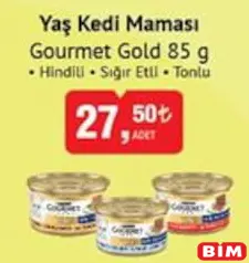 GOURMET GOLD YAŞ KEDİ MAMASI 85 G fiyat ve kampanya bilgisi